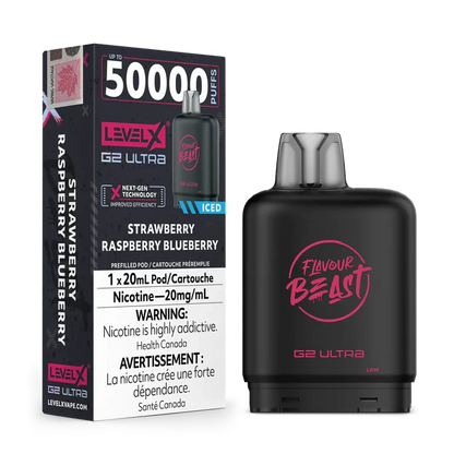 Strawberry Raspberry Blueberry Iced by Level X Flavour Beast G2 Ultra 50K