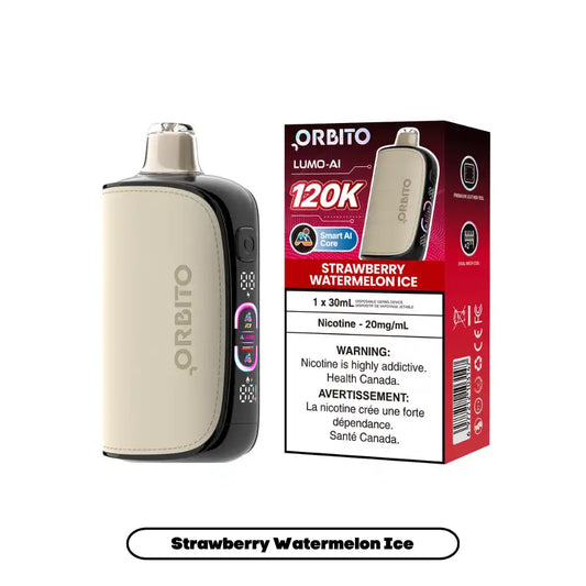 Strawberry Watermelon Ice Orbito Lumo AI 30mL - Disposable Vape 120K