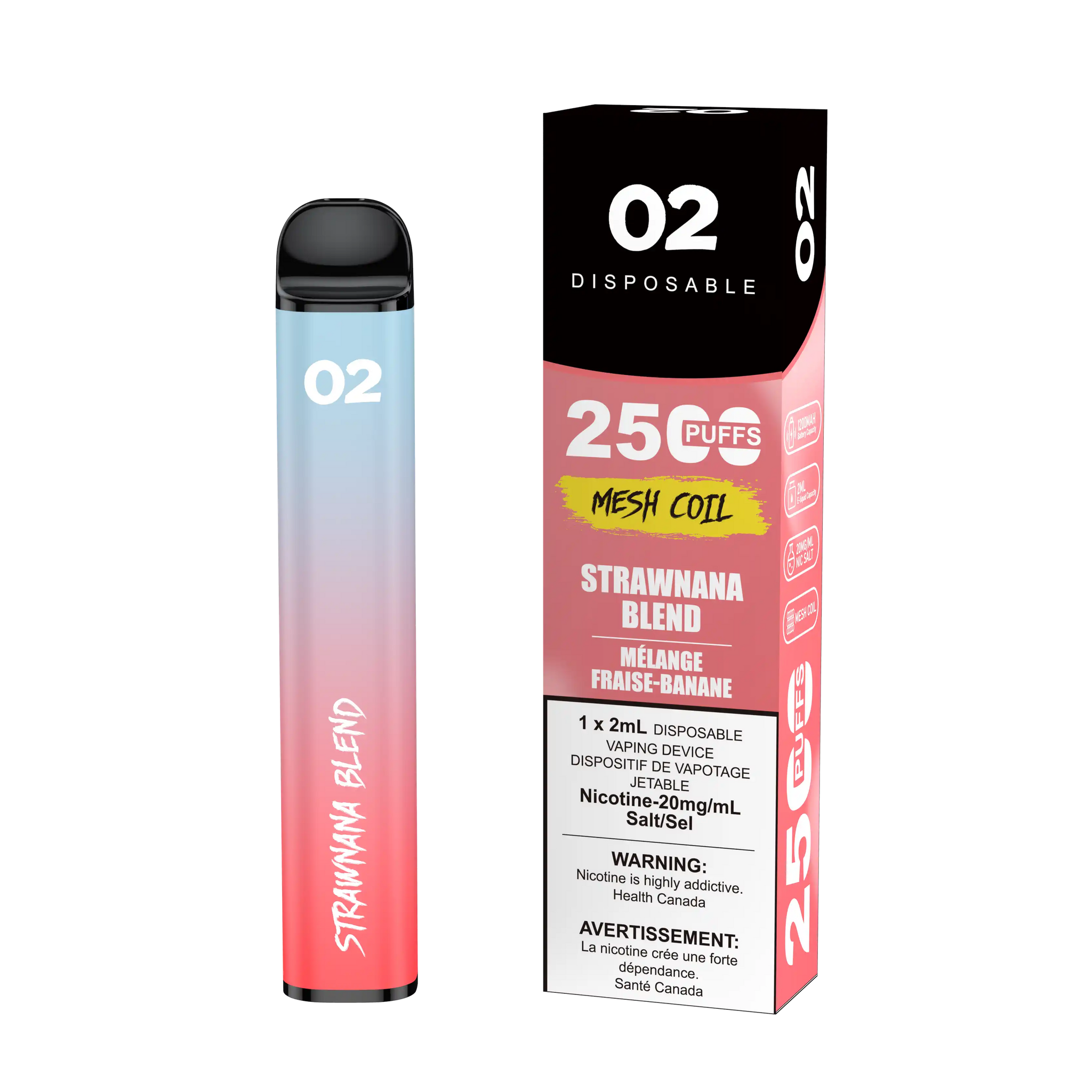 Strawnana Blend O2 - Disposable 2.5K