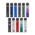 Silver Uwell Caliburn G3 Pod Kit with black mouthpiece, square button, and digital display.