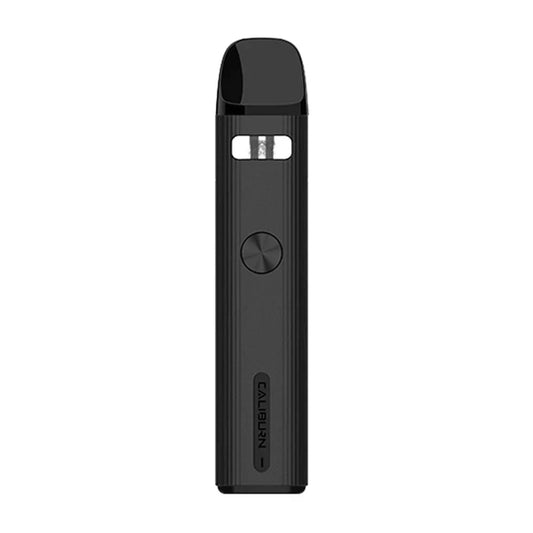 Uwell Caliburn G2 Pod Kit in gradient green to orange, sleek design with black mouthpiece and button.