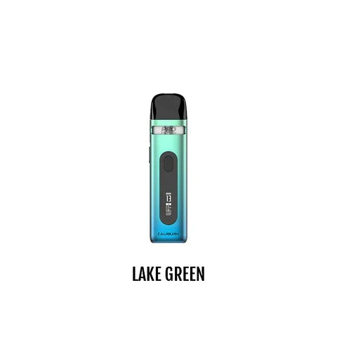 Uwell Caliburn X Pod Kit in Ribbon Red, featuring a sleek, compact design with a black mouthpiece and display screen.