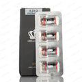 Uwell Crown 5 0.23Ω UN2 Mesh replacement coils, 4-pack in blister packaging, next to the black box.