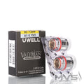 Uwell Valyrian replacement coils, 2-pack, with black and gold packaging, 0.15Ω, 95-120W.