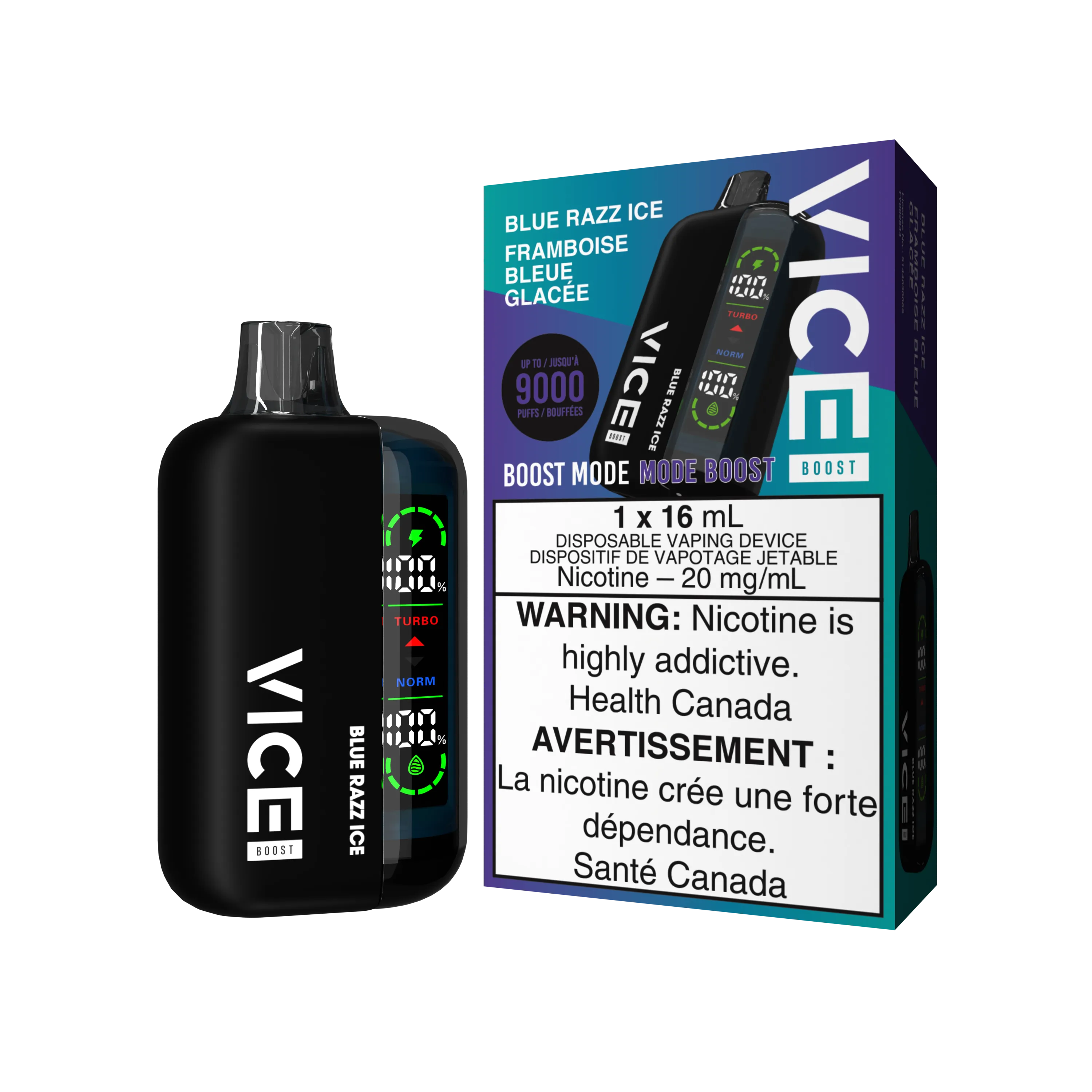 Blue Razz Ice Vice Boost - Disposable 9K