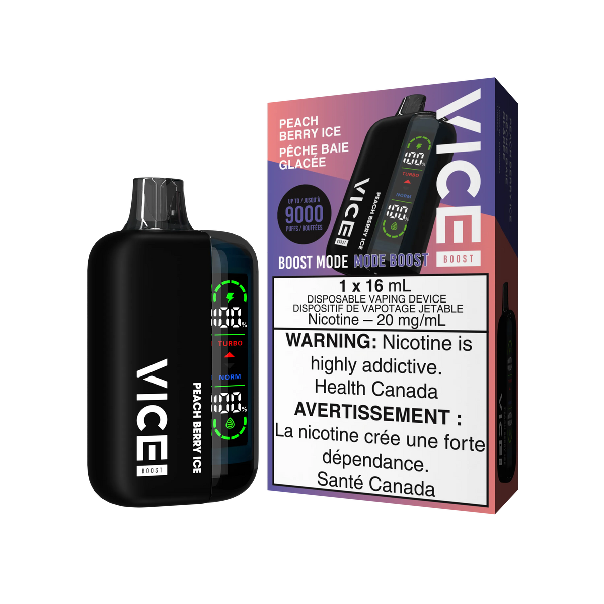 Peach Berry Ice Vice Boost - Disposable 9K