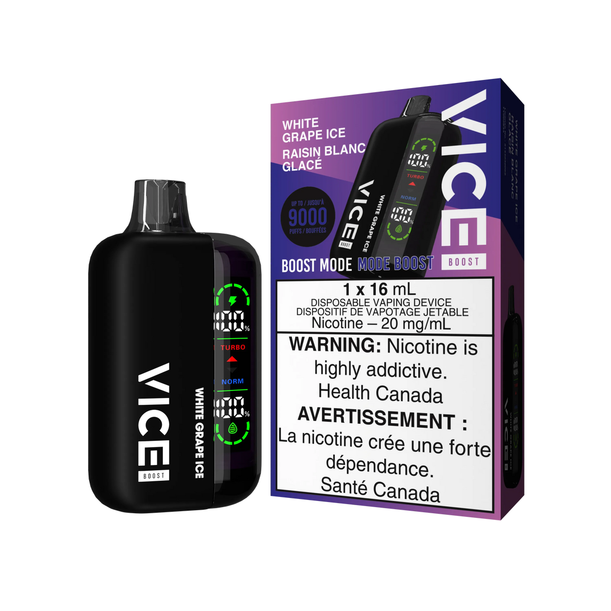 White Grape Ice Vice Boost - Disposable 9K
