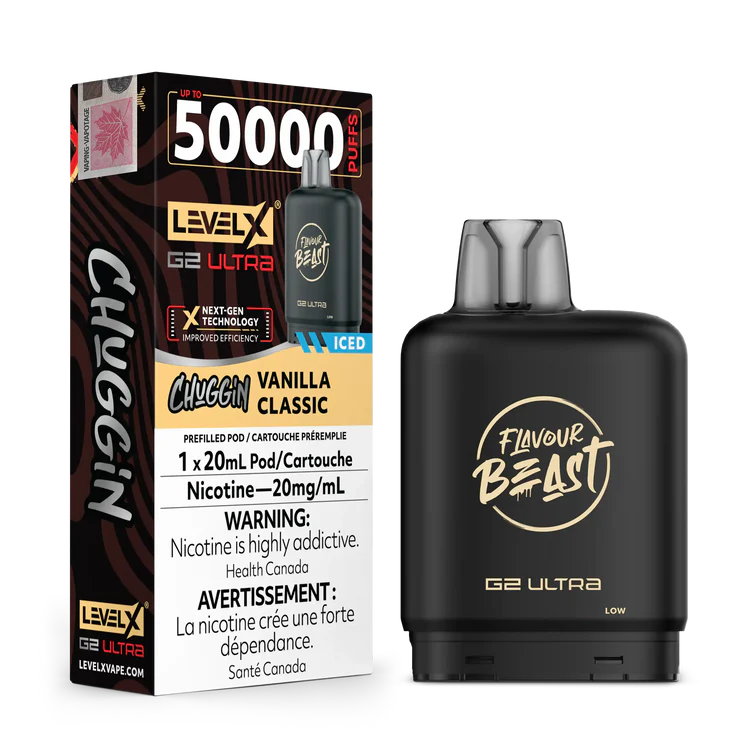 Vanilla Classic Iced Chuggin by Level X Flavour Beast G2 Ultra 50K