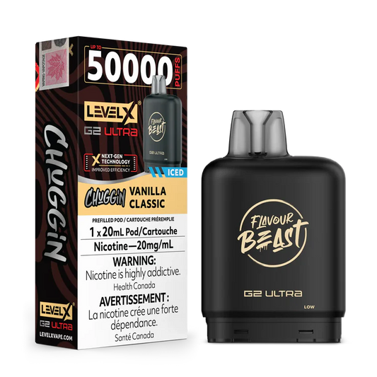 Vanilla Classic Iced Chuggin by Level X Flavour Beast G2 Ultra 50K
