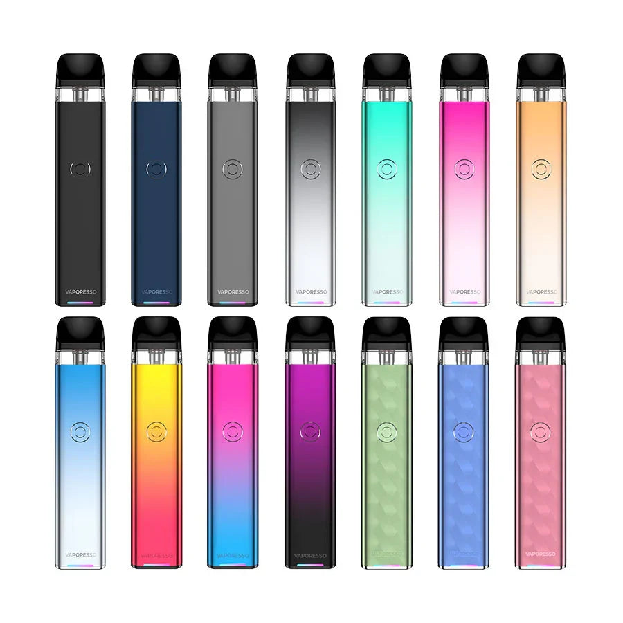 Vaporesso XROS 3 Pod Kit in a purple to black gradient finish with a black mouthpiece and central button.