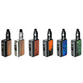 Voopoo Drag 4 177W Mod Kit in multiple colors: black wood, silver wood, dark wood, orange, blue, and green.