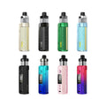 Voopoo Drag S2 Mod Pod Kit in Moss Green, featuring a textured grip and clear 5mL pod.