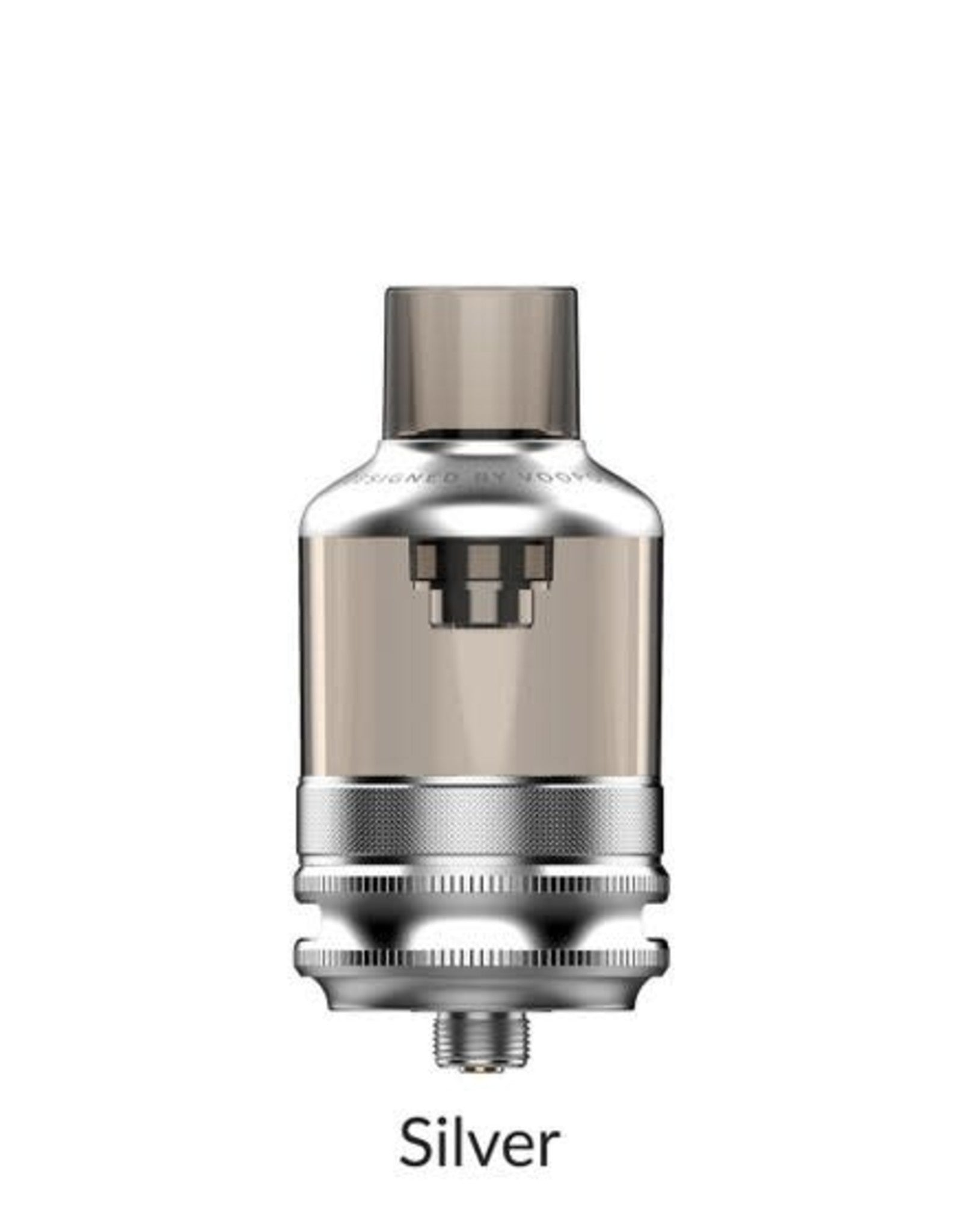 Silver Voopoo TPP Replacement Tank with clear glass and textured metal base.