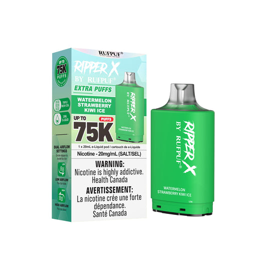 Watermelon Strawberry Kiwi Ice Rufpuf Ripper X Pods 75K