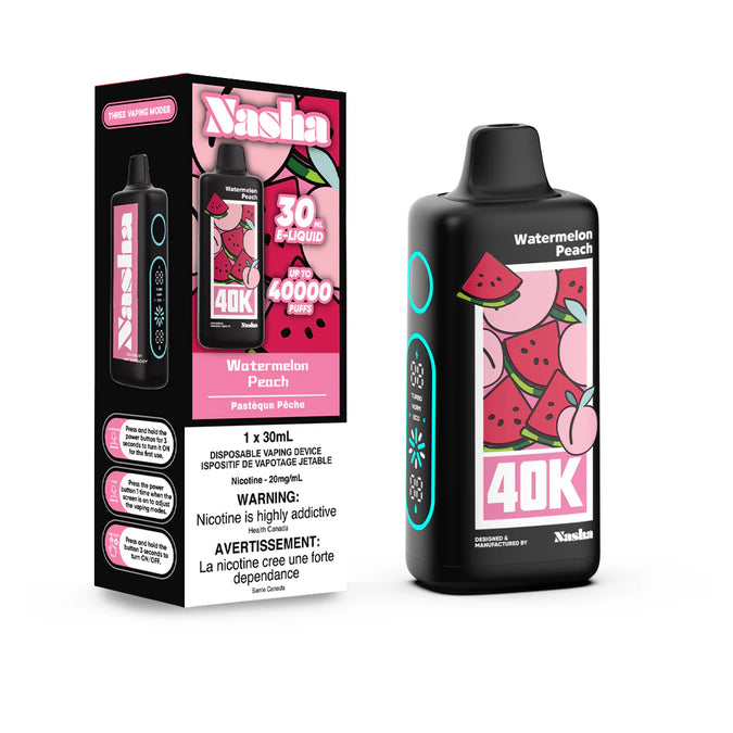 Watermelon Peach Nasha - Disposable 40K by NASHA