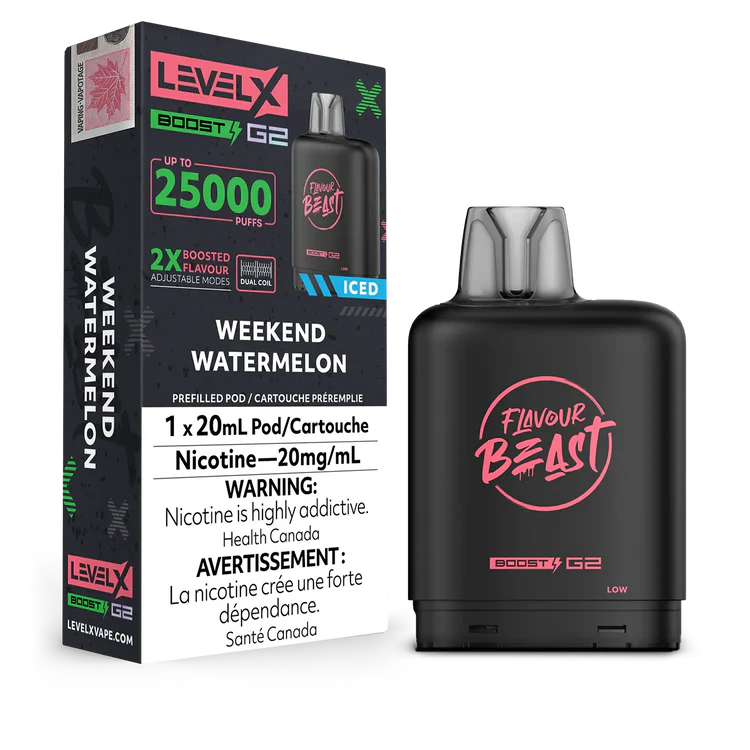 Weekend Watermelon Iced Flavour Beast Boost G2 Pods 25K