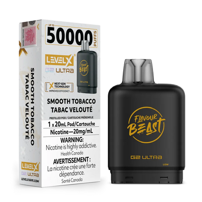 Smooth Tobacco by Level X Flavour Beast G2 Ultra 50K
