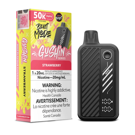 Gushin' Strawberry Flavour Beast Mode Max 2 - Disposable 50K