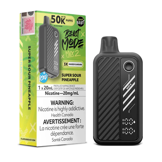 Super Sour Pineapple Iced Flavour Beast Mode Max 2 - Disposable 50K by FLAVOUR BEAST