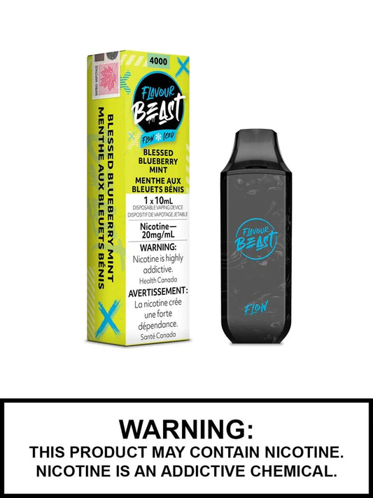 Flavour Beast Flow - Disposable E-Cig (4k/5k Puffs) - Blessed Blueberry Mint Iced / 20mg