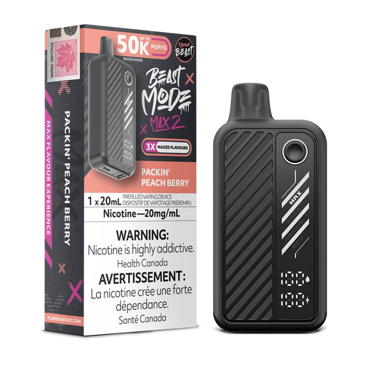 Packin' Peach Berry Flavour Beast Mode Max 2 - Disposable 50K