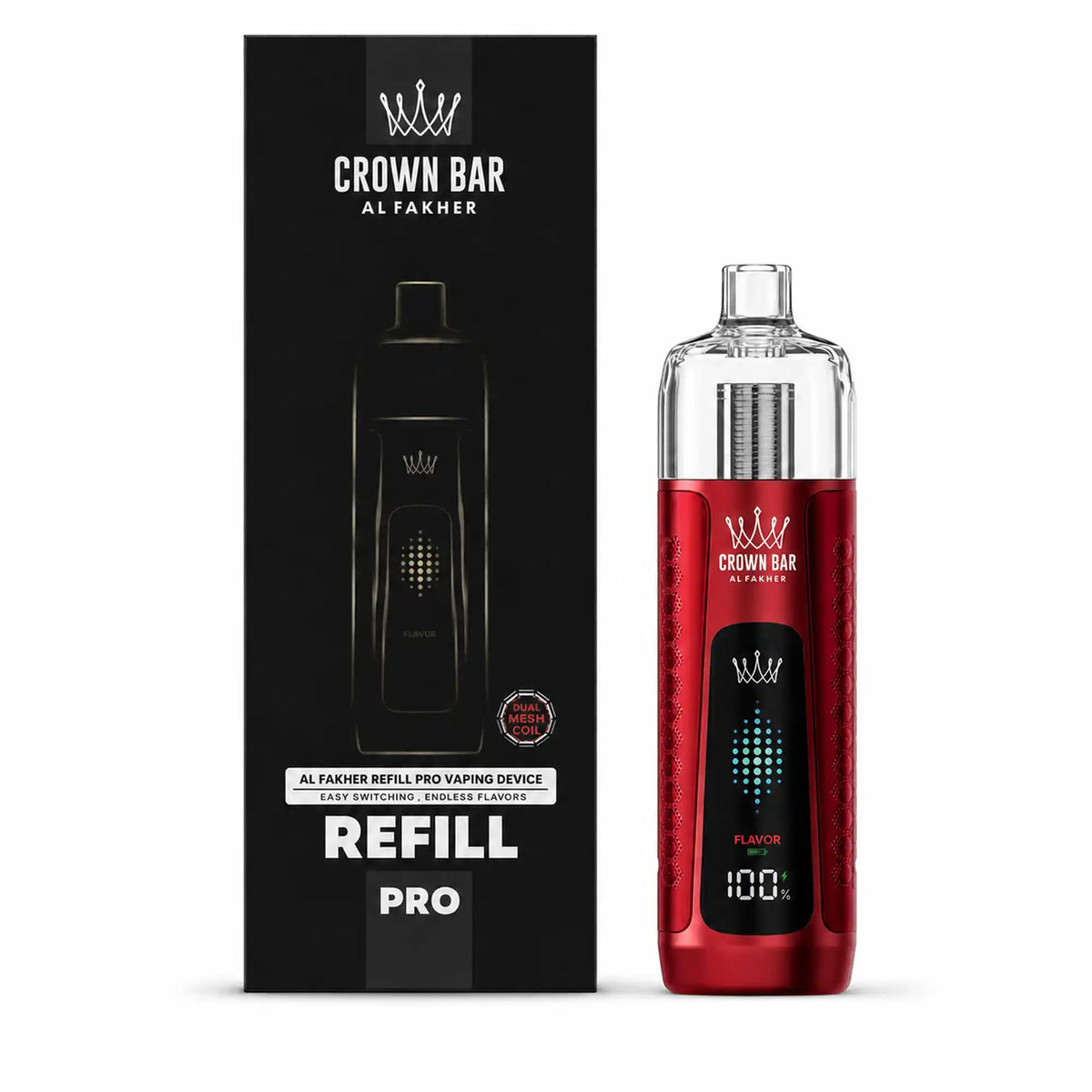AL FAKHER Crown Bar - AF Refill Pro Device Kit 20mL in Sunset Orange.