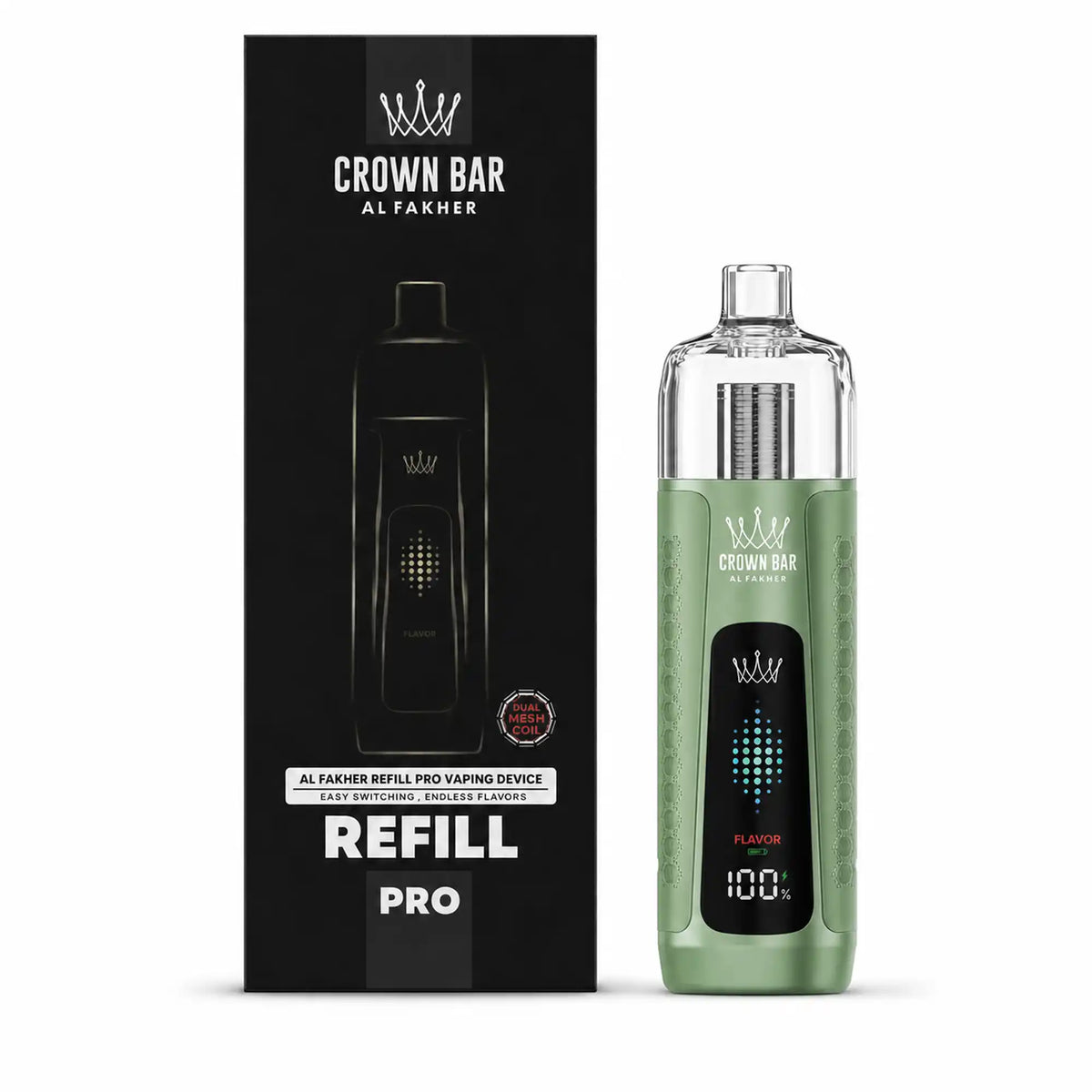 AL FAKHER Crown Bar - AF Refill Pro Device Kit 20mL in Sunset Orange.