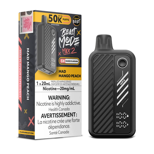 Mad Mango Peach Flavour Beast Mode Max 2 - Disposable 50K by FLAVOUR BEAST