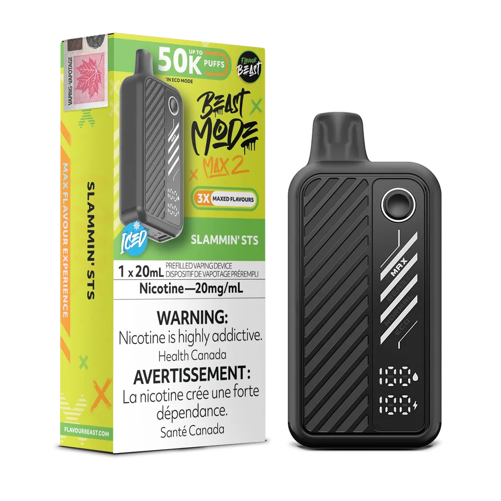 Slammin' STS Iced Flavour Beast Mode Max 2 - Disposable 50K by FLAVOUR BEAST
