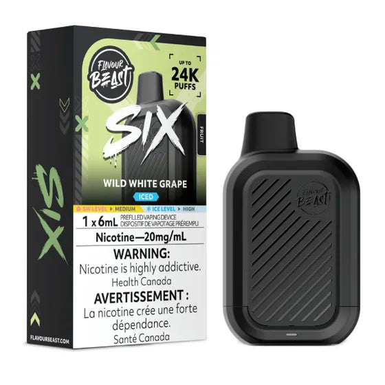 Flavour Beast SIX Wild White Grape Iced 20mg
