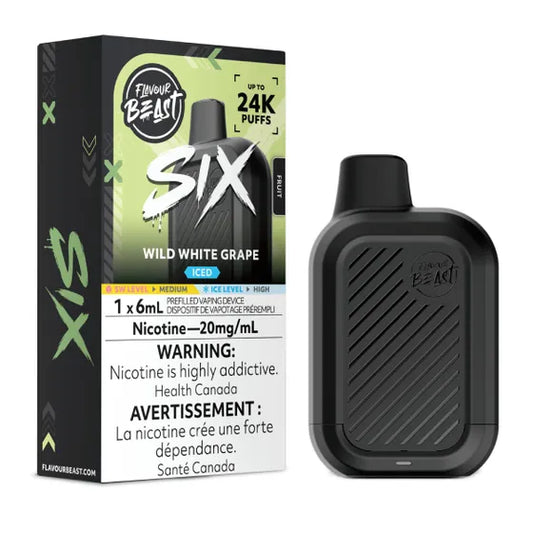 Flavour Beast SIX Wild White Grape Iced 20mg