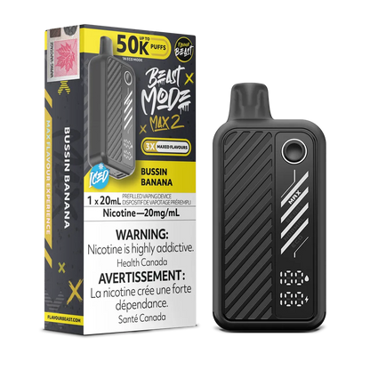 Bussin Banana Iced Flavour Beast Mode Max 2 - Disposable 50K