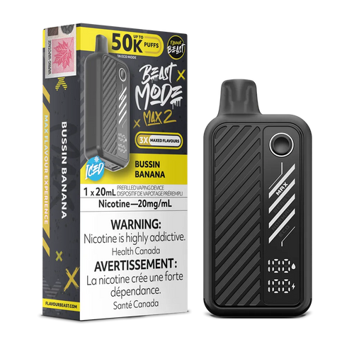 Bussin Banana Iced Flavour Beast Mode Max 2 - Disposable 50K