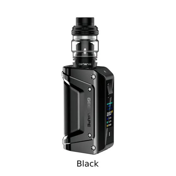 Geekvape Aegis Legend 3 200W Starter Kit in purple with a silver Cerberus tank.