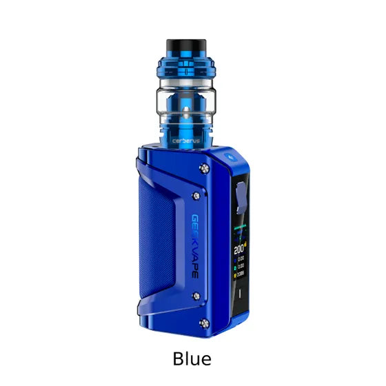 Geekvape Aegis Legend 3 200W Starter Kit in purple with a silver Cerberus tank.