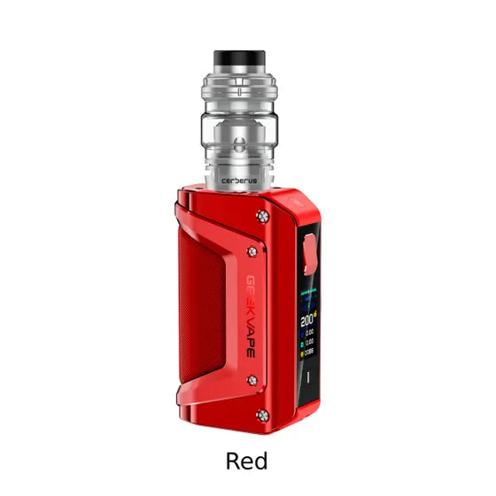 Geekvape Aegis Legend 3 200W Starter Kit in purple with a silver Cerberus tank.