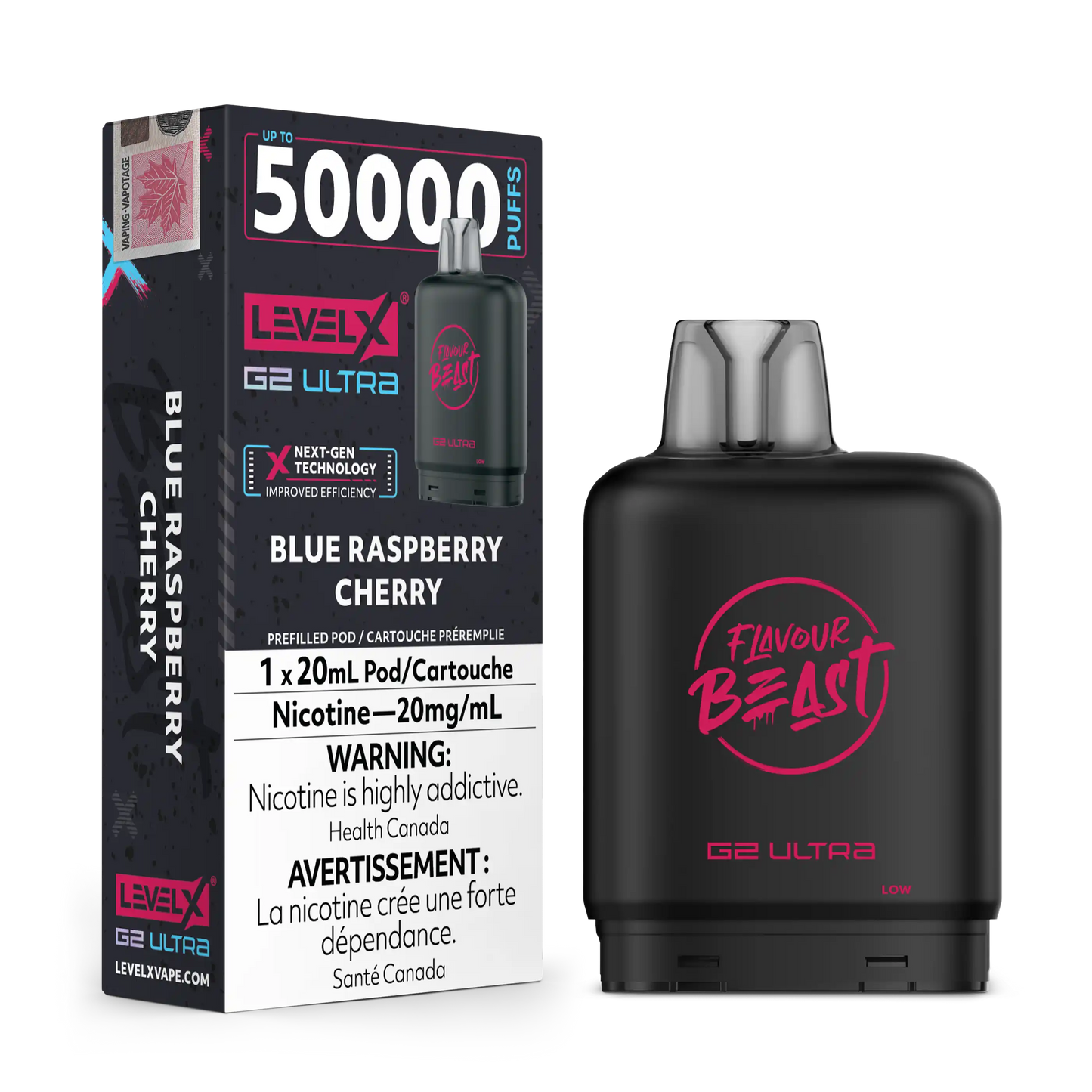 Blue Raspberry Cherry by Level X Flavour Beast G2 Ultra 50K