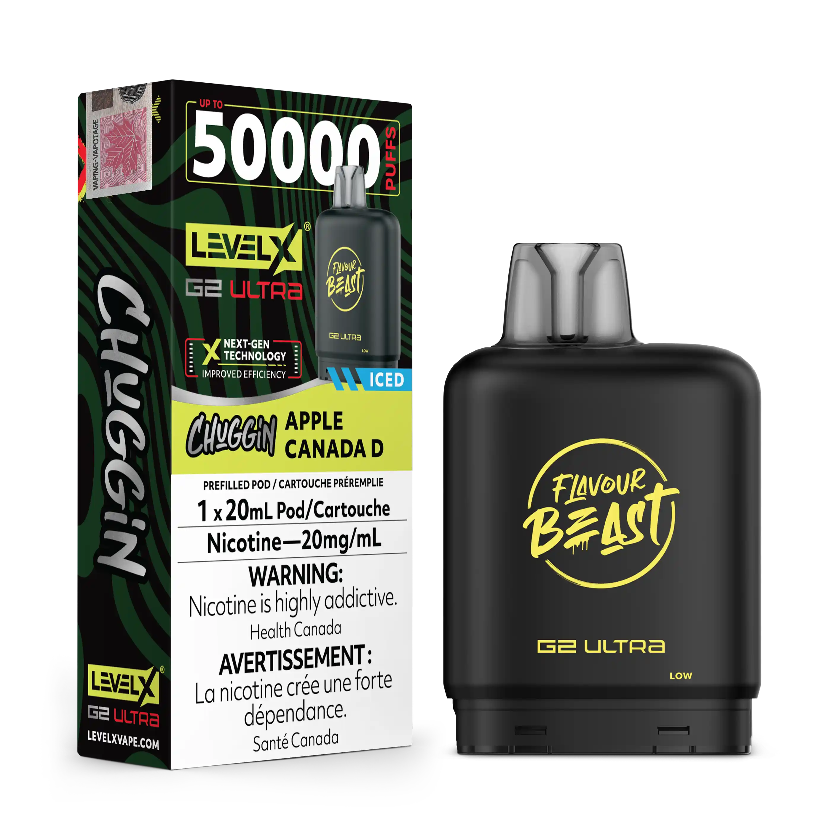 Apple Canada D Iced Chuggin by Level X Flavour Beast G2 Ultra 50K