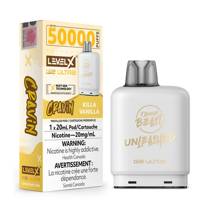 Cravin' Killa Vanilla by Level X Flavour Beast Unleashed G2 Ultra 50K