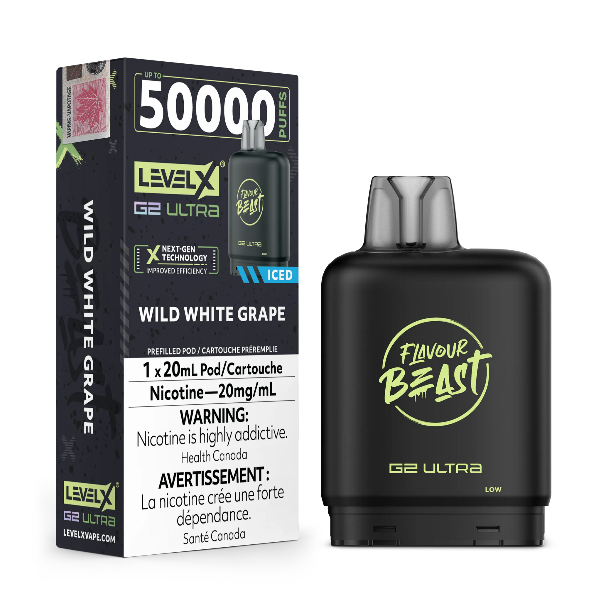 Wild White Grape by Level X Flavour Beast G2 Ultra 50K