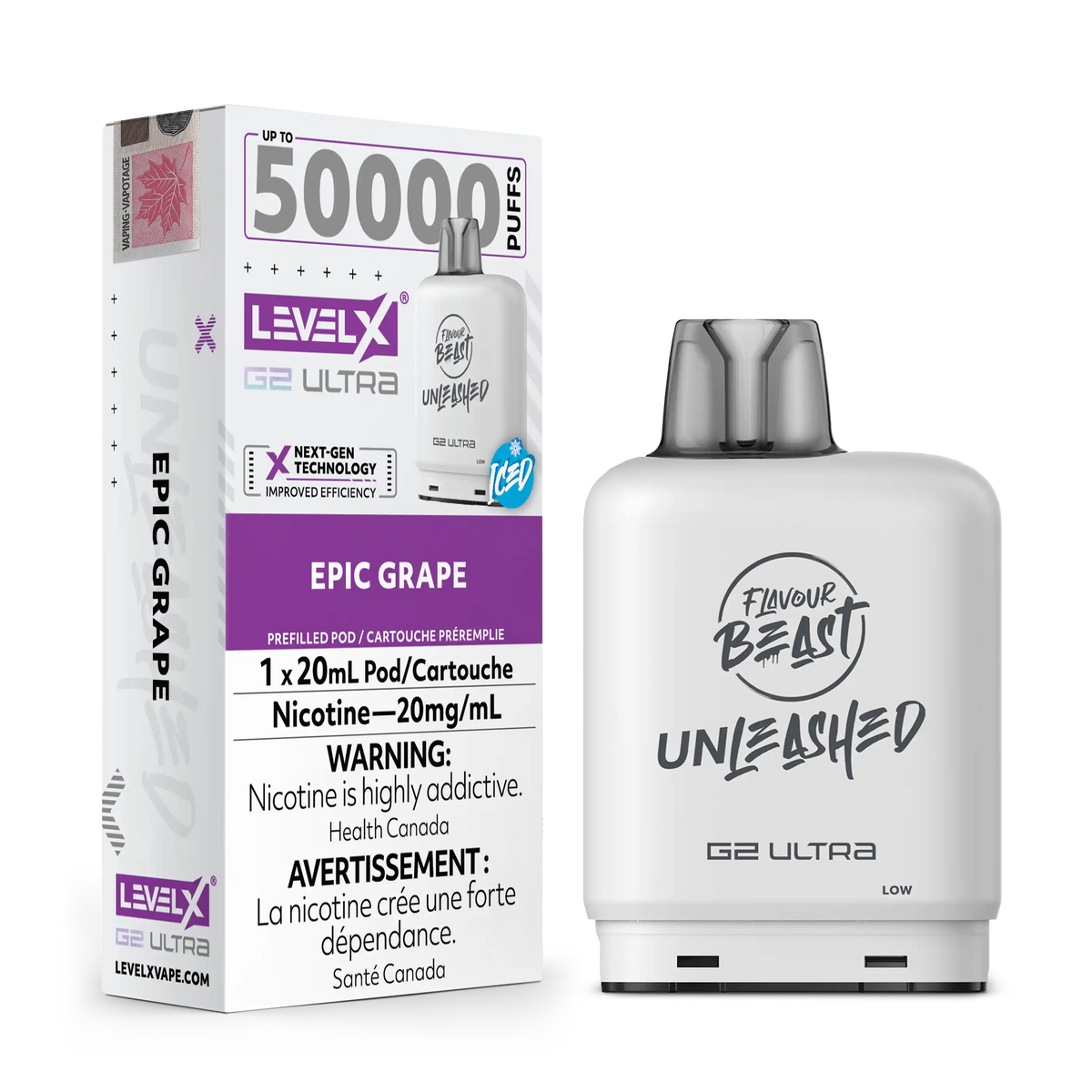 Epic Grape by Level X Flavour Beast Unleashed G2 Ultra 50K