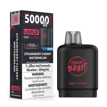 Strawberry Cherry Watermelon Iced by Level X Flavour Beast G2 Ultra 50K