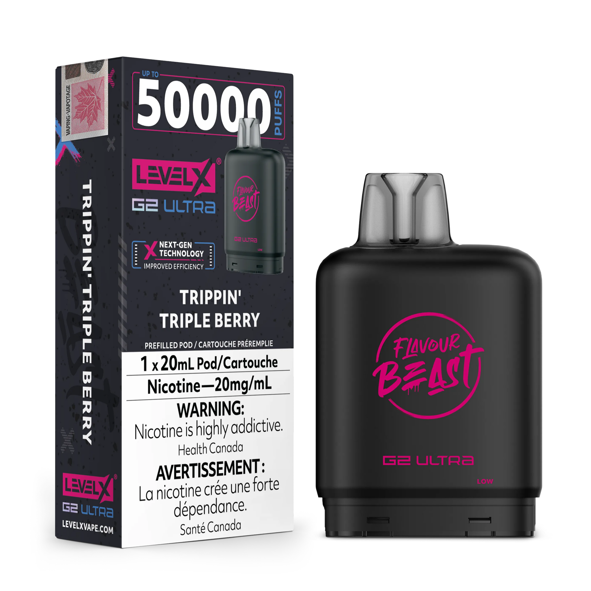 Trippin' Triple Berry by Level X Flavour Beast G2 Ultra 50K
