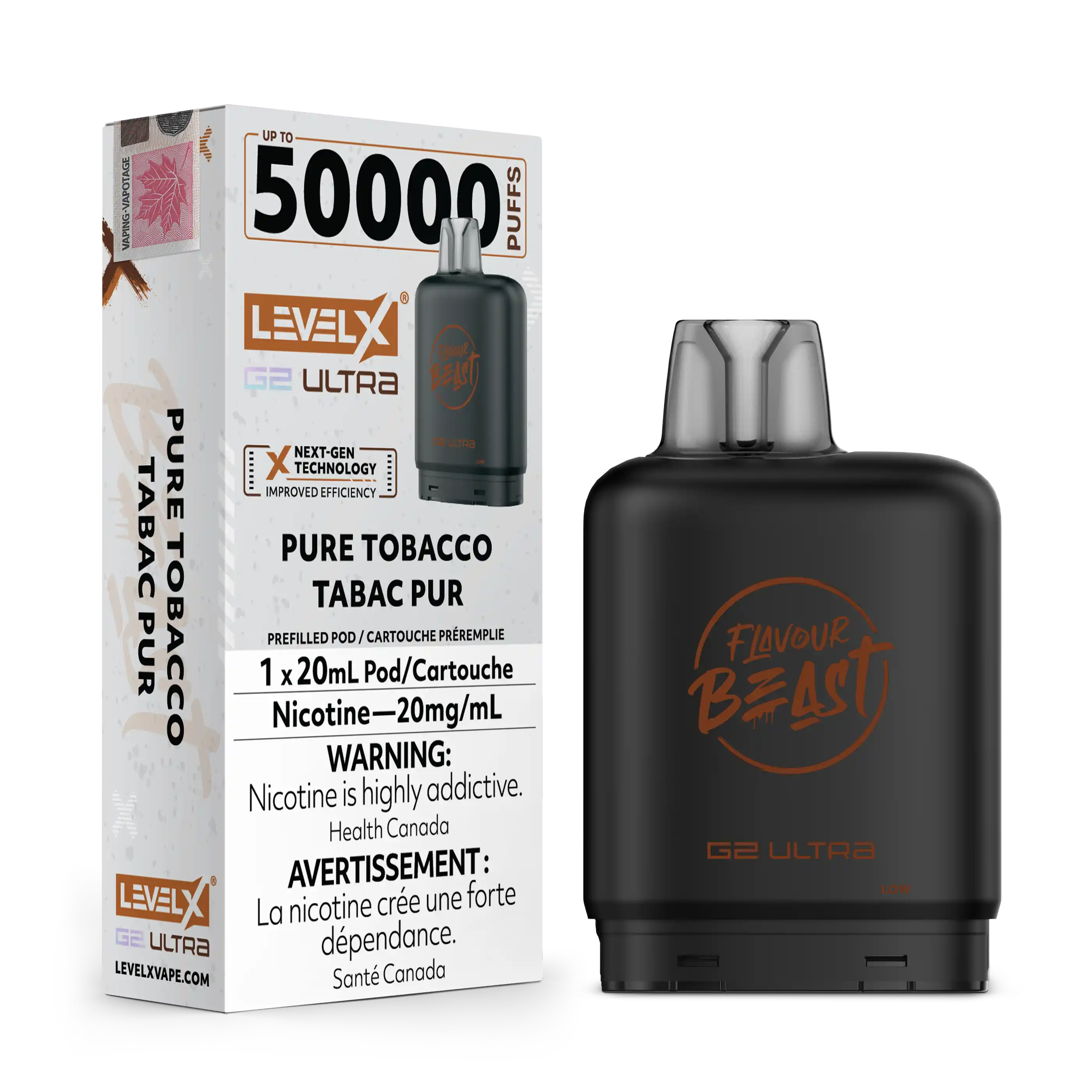 Pure Tobacco by Level X Flavour Beast G2 Ultra 50K