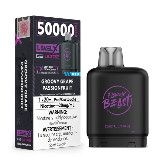 Groovy Grape Passionfruit by Level X Flavour Beast G2 Ultra 50K