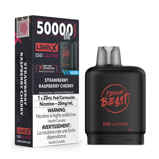 Strawberry Raspberry Cherry Iced by Level X Flavour Beast G2 Ultra 50K