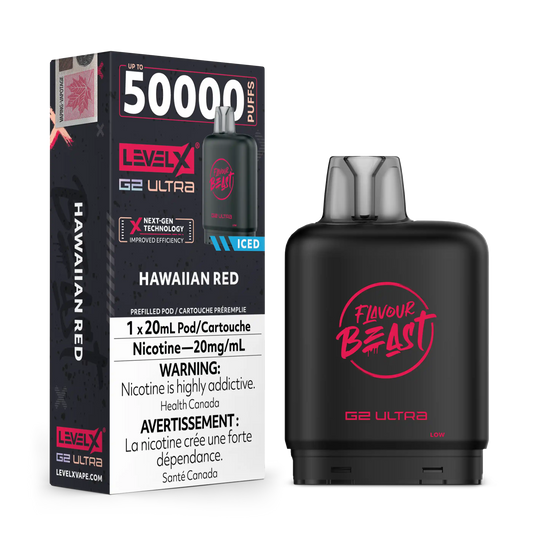 Hawaiian Red Iced by Level X Flavour Beast G2 Ultra 50K