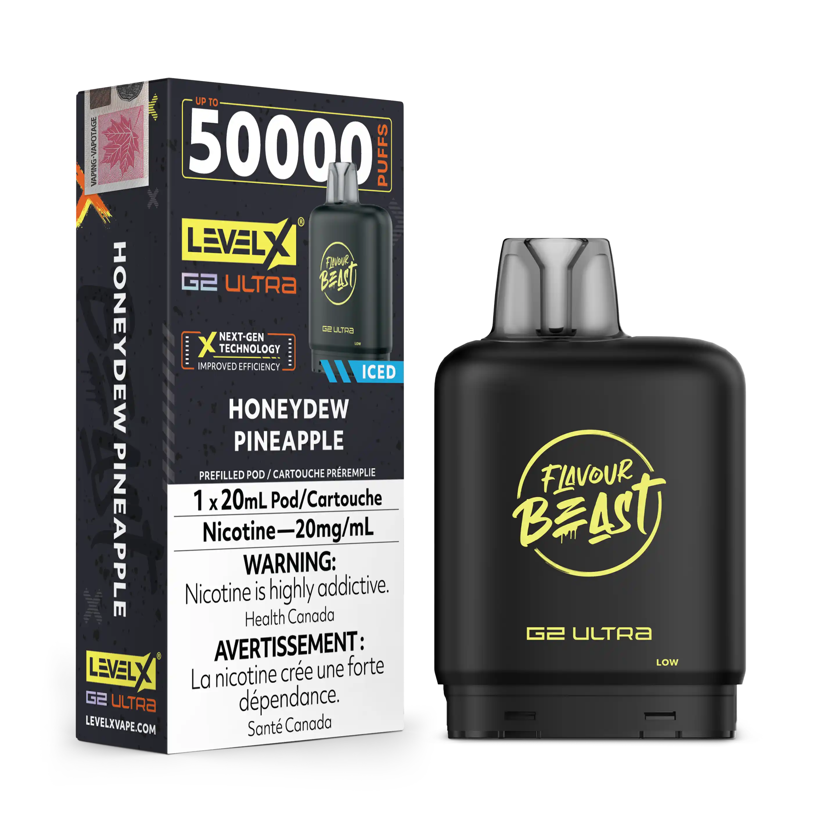 Honeydew Pineapple Iced by Level X Flavour Beast G2 Ultra 50K