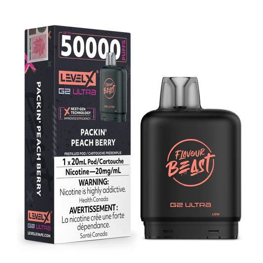 Packin' Peach Berry by Level X Flavour Beast G2 Ultra 50K