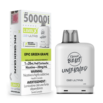 Epic Green Grape by Level X Flavour Beast Unleashed G2 Ultra 50K